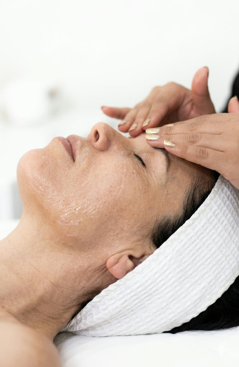 Client with firm, radiant, glowing skin